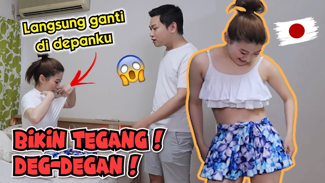 REAKSI ISTRI JEPANG PAS AKU BELIIN BAJU RENANG bikini