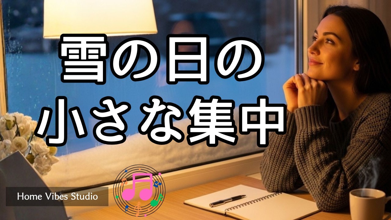 [𝙋𝙡𝙖𝙮𝙡𝙞𝙨𝙩]【作業用BGM】　Snowy Nook Focus ～雪の日の小さな集中～【家事用BGM】【勉強用BGM】