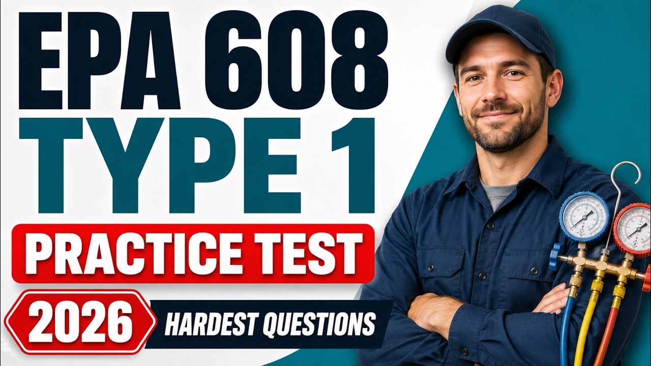 Подготовка к экзамену EPA Section 608 Type 1 на 2026 год: сдайте экзамен по разделам Core и Small...