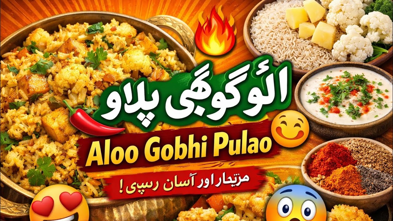 🍛 Aloo Gobhi Pulao 😋 | مزیدار اور آسان ریسپی