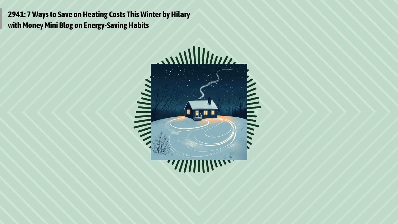 2941: 7 Ways to Save on Heating Costs This Winter by Hilary with Money Mini Blog on...