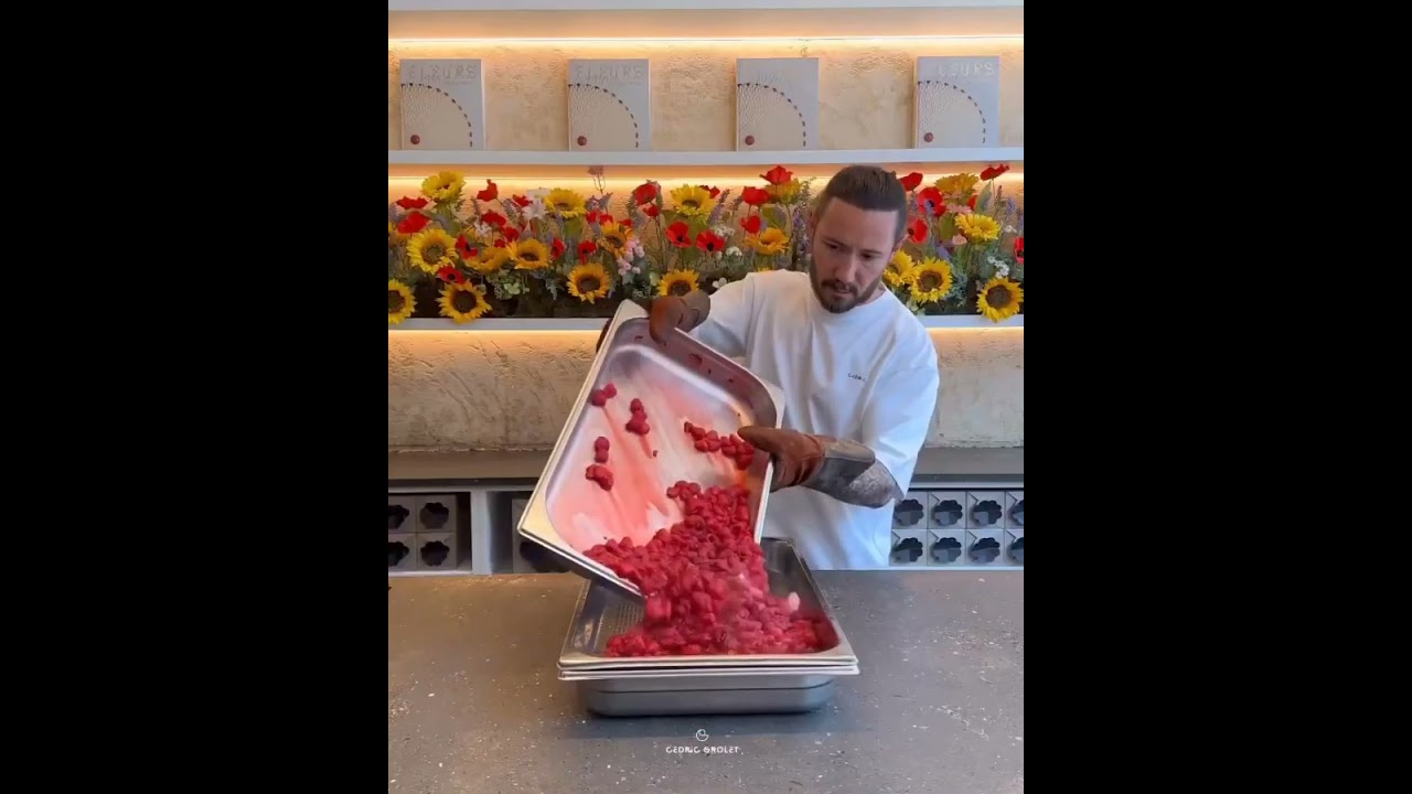 Amazing RASPBERRIES TARTS! | by Cedric Grolet | Best Pastry Videos
