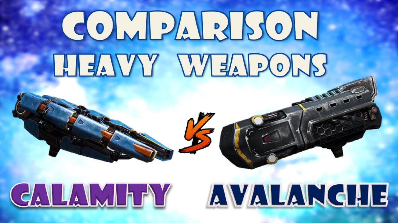Calamity vs Avalanche heavy weapon comparison war robots