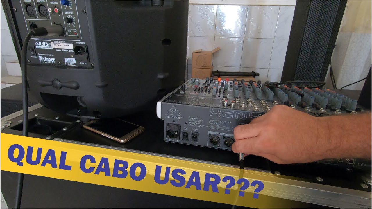 Cabos para ligar a Mesa de Som na caixa Ativa