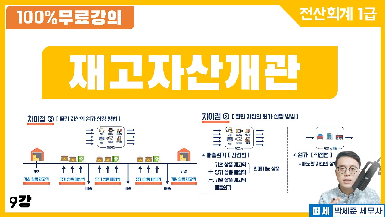 (교안: '더보기'란) [전산회계1급 X 떠세] 이론강의 9강 재고자산 첫번째- 재고자산과 다른자산과의 회계처리의 차이