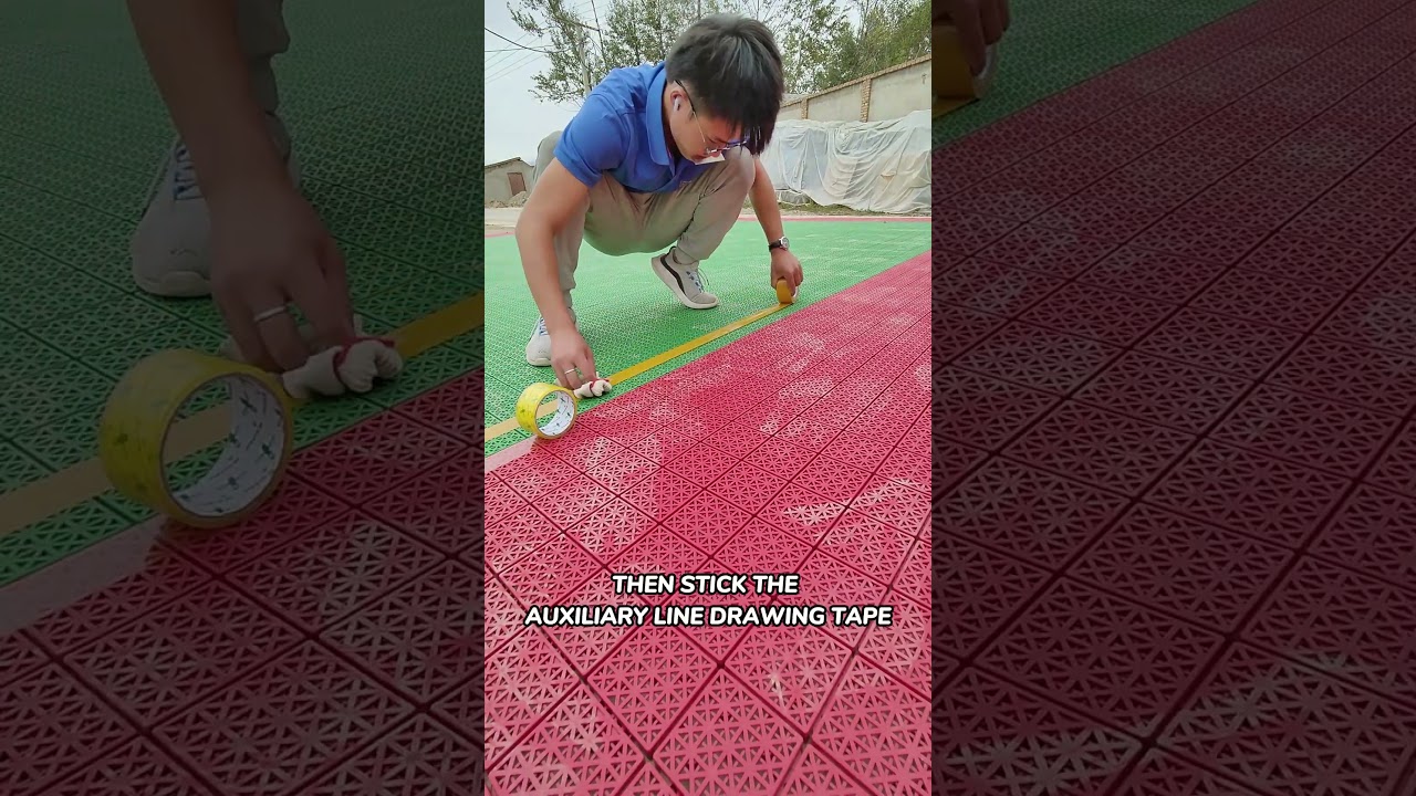 Let&rsquo;s DIY a unique backyard basketball court with polypropylene sports interlocking flooring!