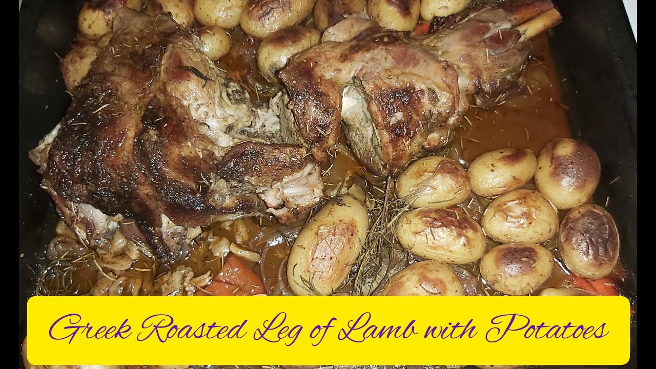 Greek Roasted Leg of Lamb with Potatoes...ate thess bisaya