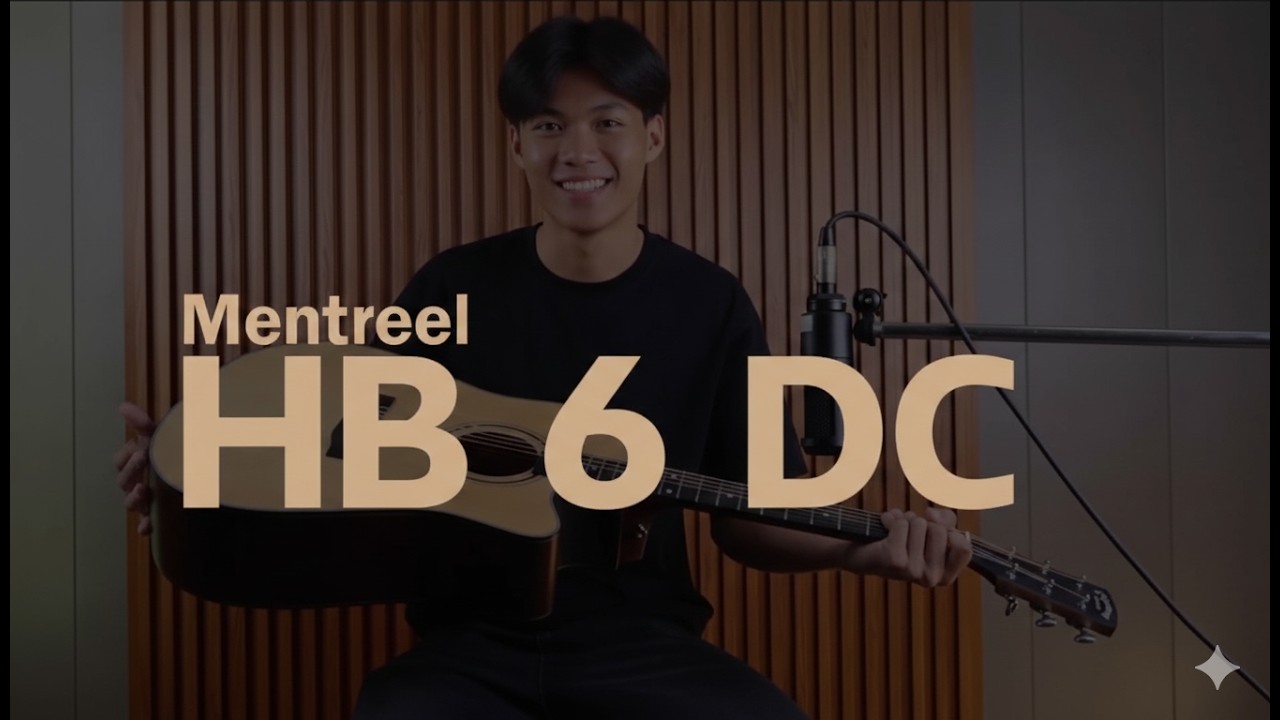 ตัวจริง เสียงจริง กีตาร์โปร่ง Mentreel HB-6 เสียงอย่างพุ่ง ทรง D 41