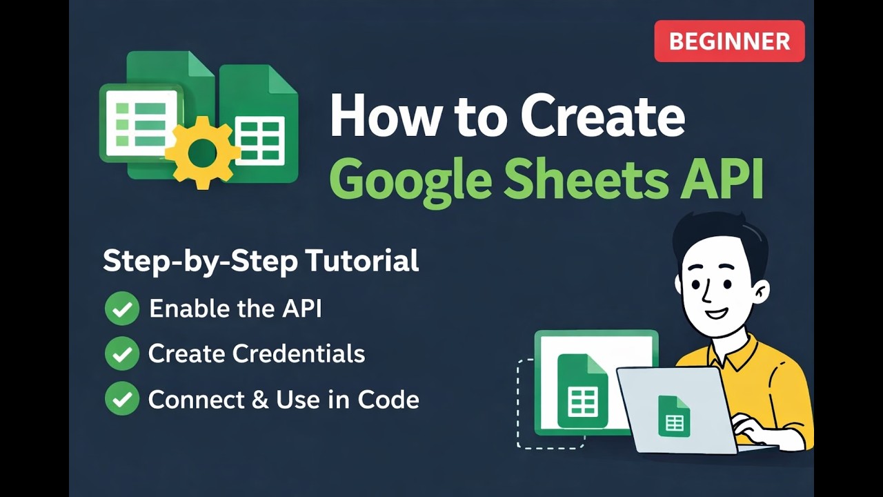 Google Sheets API in 5 Minutes | Easy Beginner Guide  #education #dataanalysis   #datascience