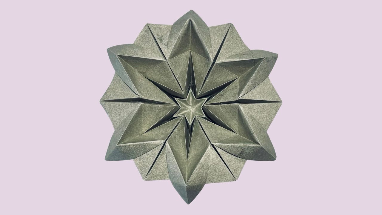 Cómo plegar la Estrella de Cristal. Tutorial de origami.