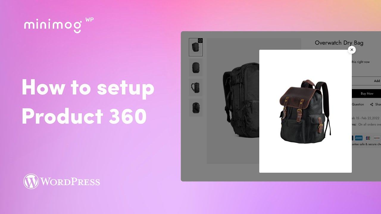 MinimogWP - How to setup Product 360