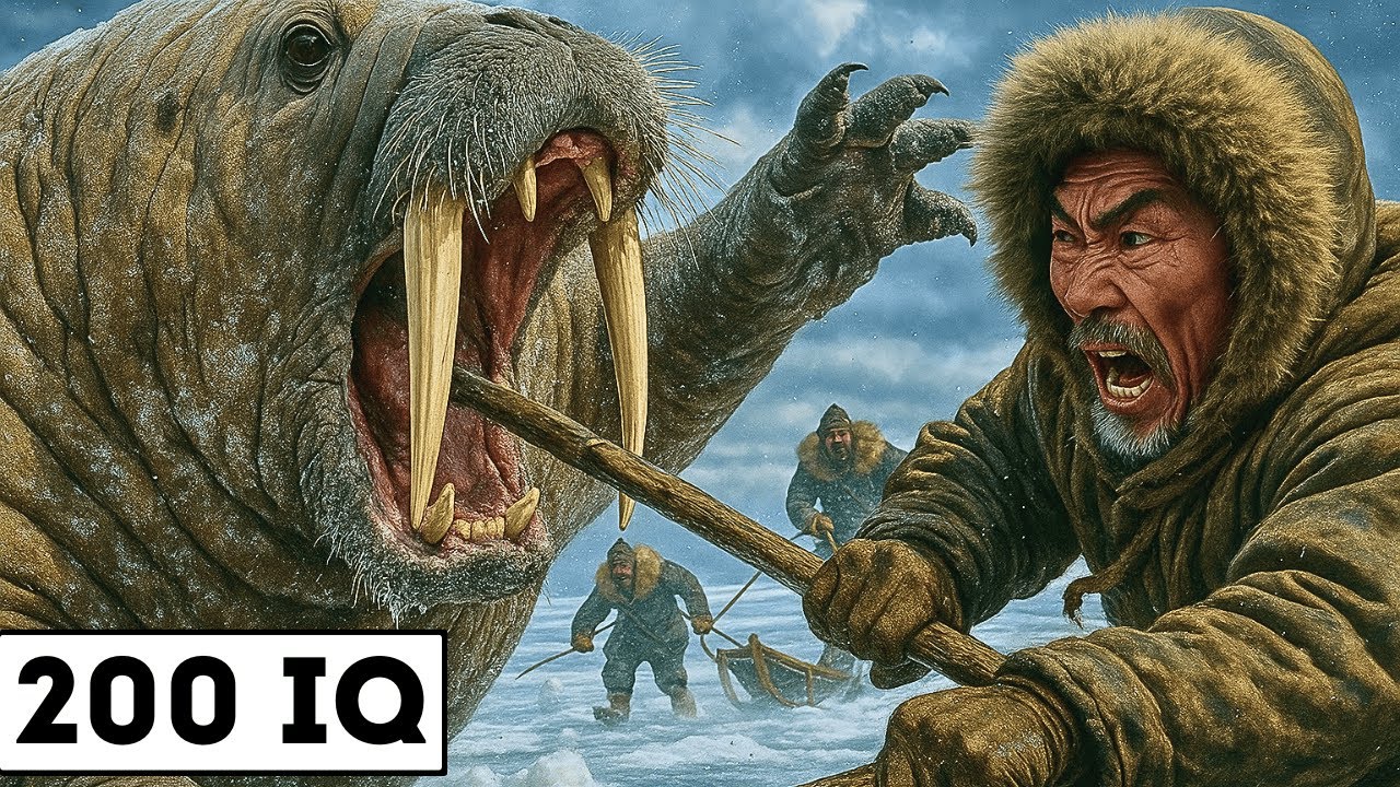 Как инуиты охотятся на моржа весом 1000 килограмм