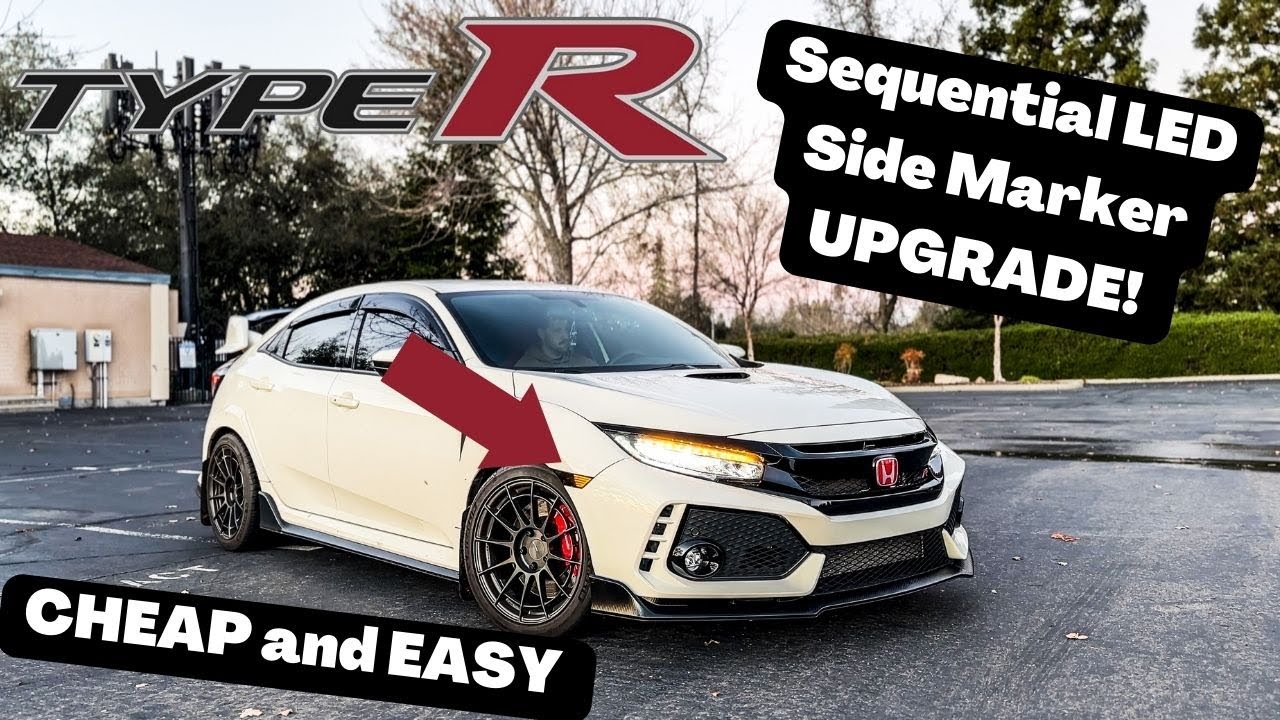 MUST HAVE! Светодиодные габаритные огни для Honda Civic Type R! Последовательный поворотник