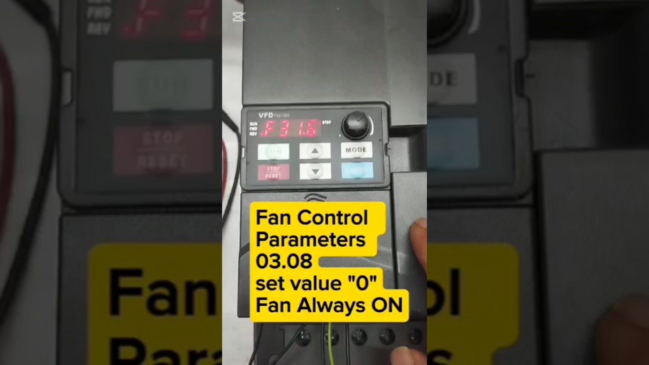 Delta VFD055E43A Fan Always ON? 🔧 Fix with This Parameter Setting! #Shorts