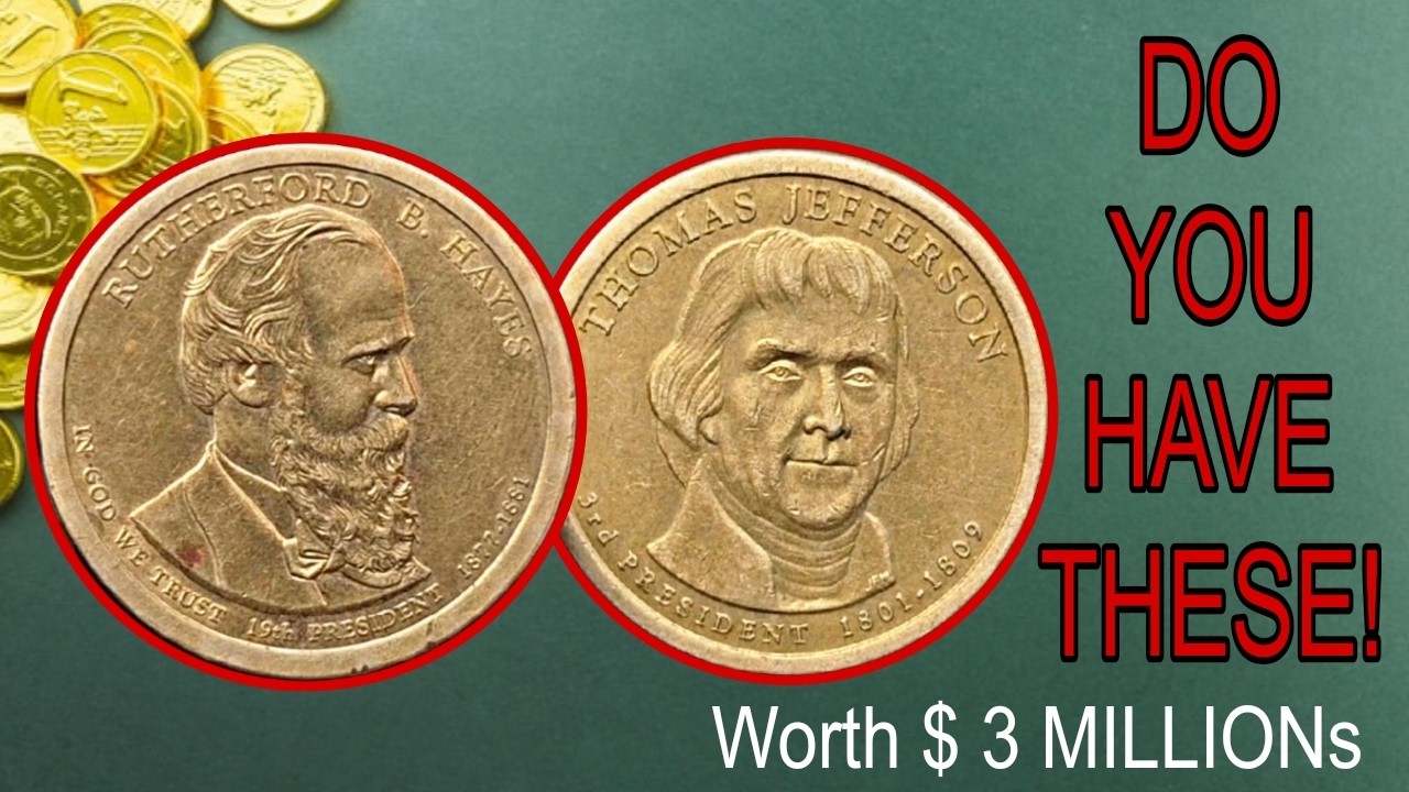 2 Rare Presidential Dollars Worth a Fortune! Hayes and Jefferson One Dollar Coins Value and History