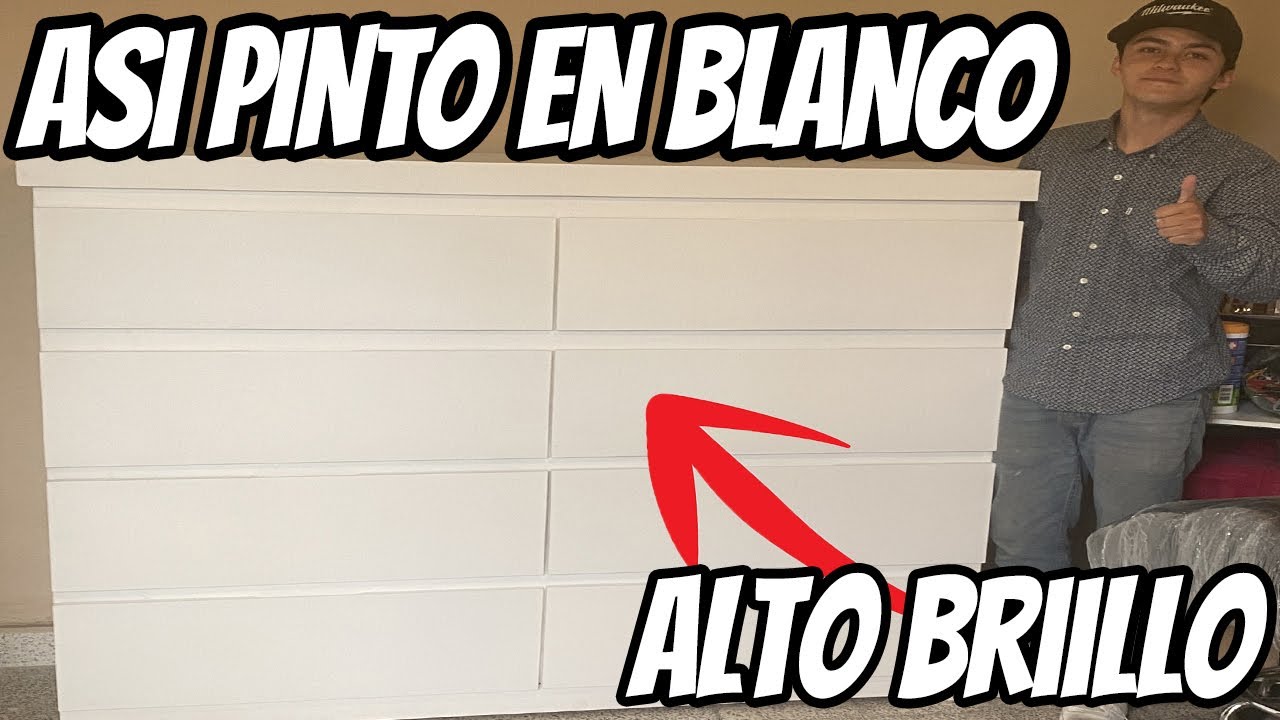 COMO PINTAR MUEBLES BLANCOS | BARNIZAR BLANCO AL ALTO BRILLO.
