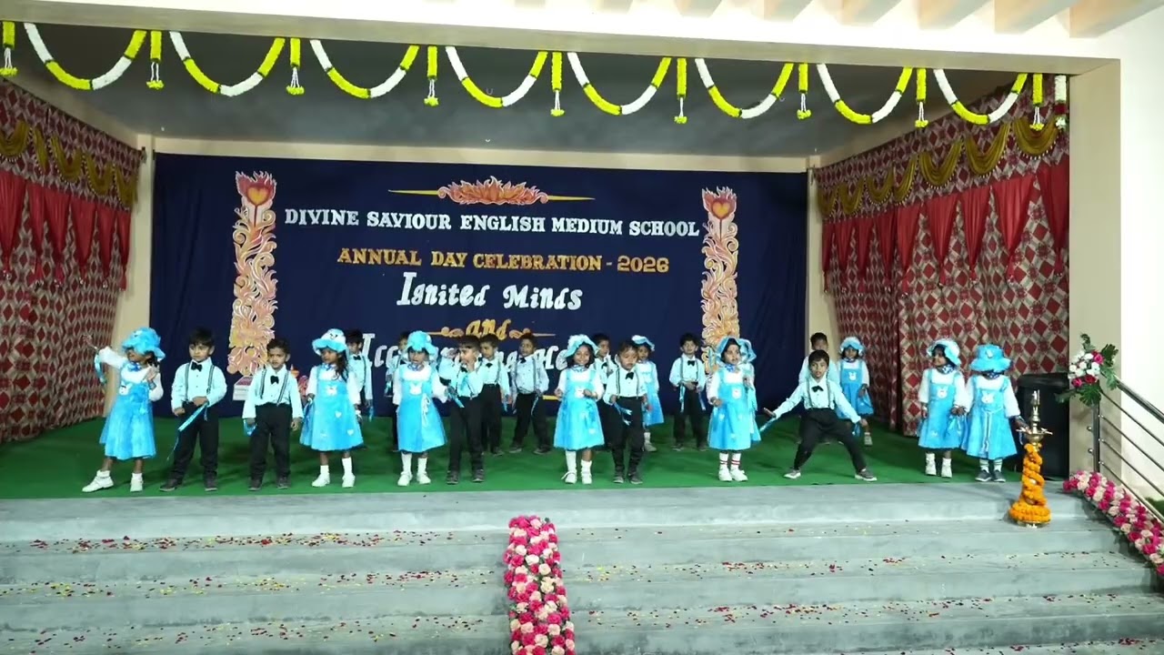 LKG Dance. 13th Annual Day Celebrations at Divine Saviour E.M School, Gajapathinagaram. 