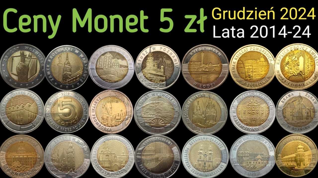 Ceny monet 5 złotych Lata 2014 2024 Katalog Monet Państwa Polskiego Odkryj Polskę
