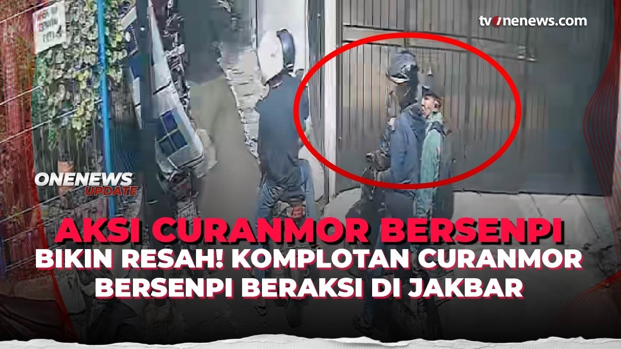 Aksi Curanmor Bawa Senpi Terekam CCTV! | OneNews Update