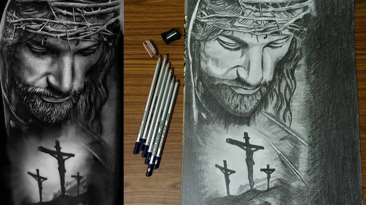 Jesus christ drawing✍🏼 | Realistic drawing Timelapse #art #drawingtutorial #howtodraw #painting