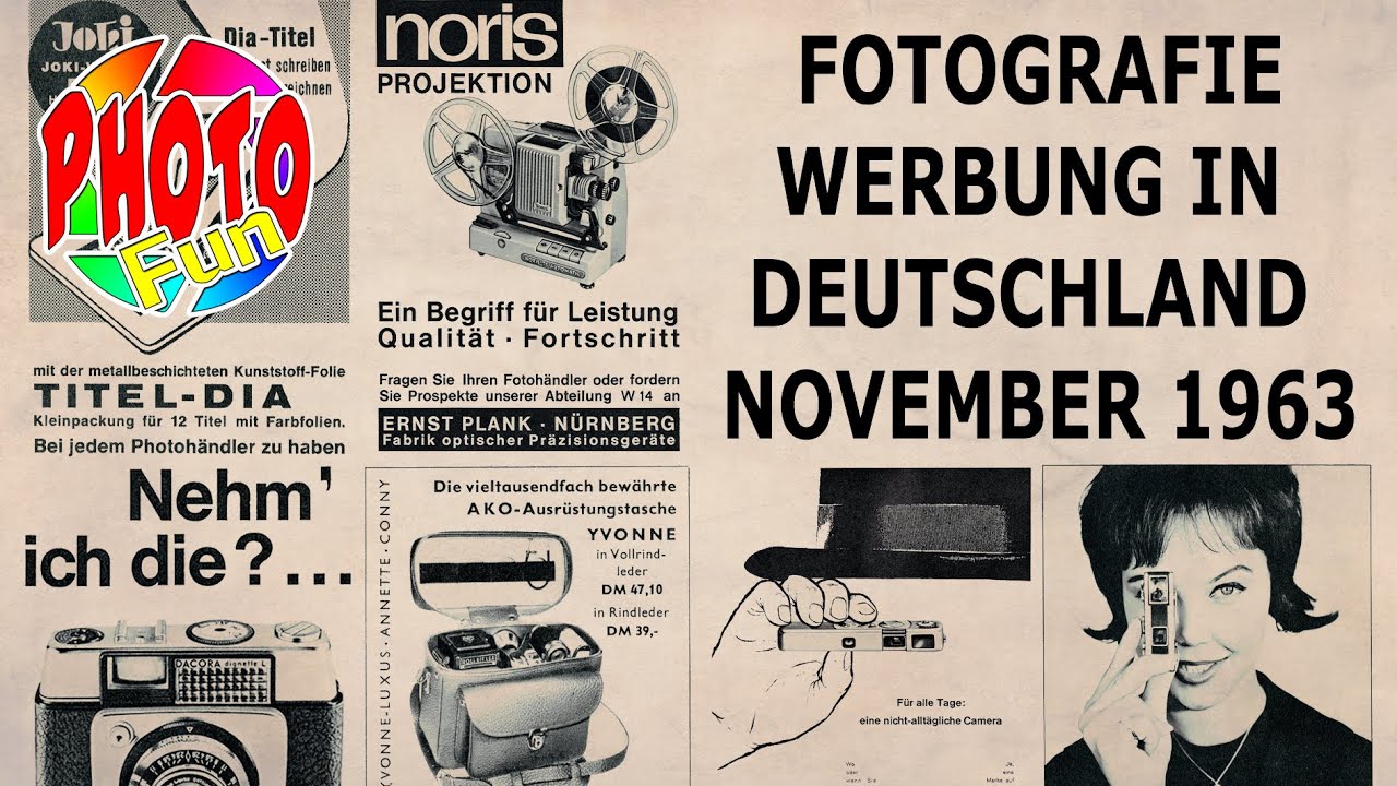 FOTOGRAFIE WERBUNG IN DEUTSCHLAND NOVEMBER 1963