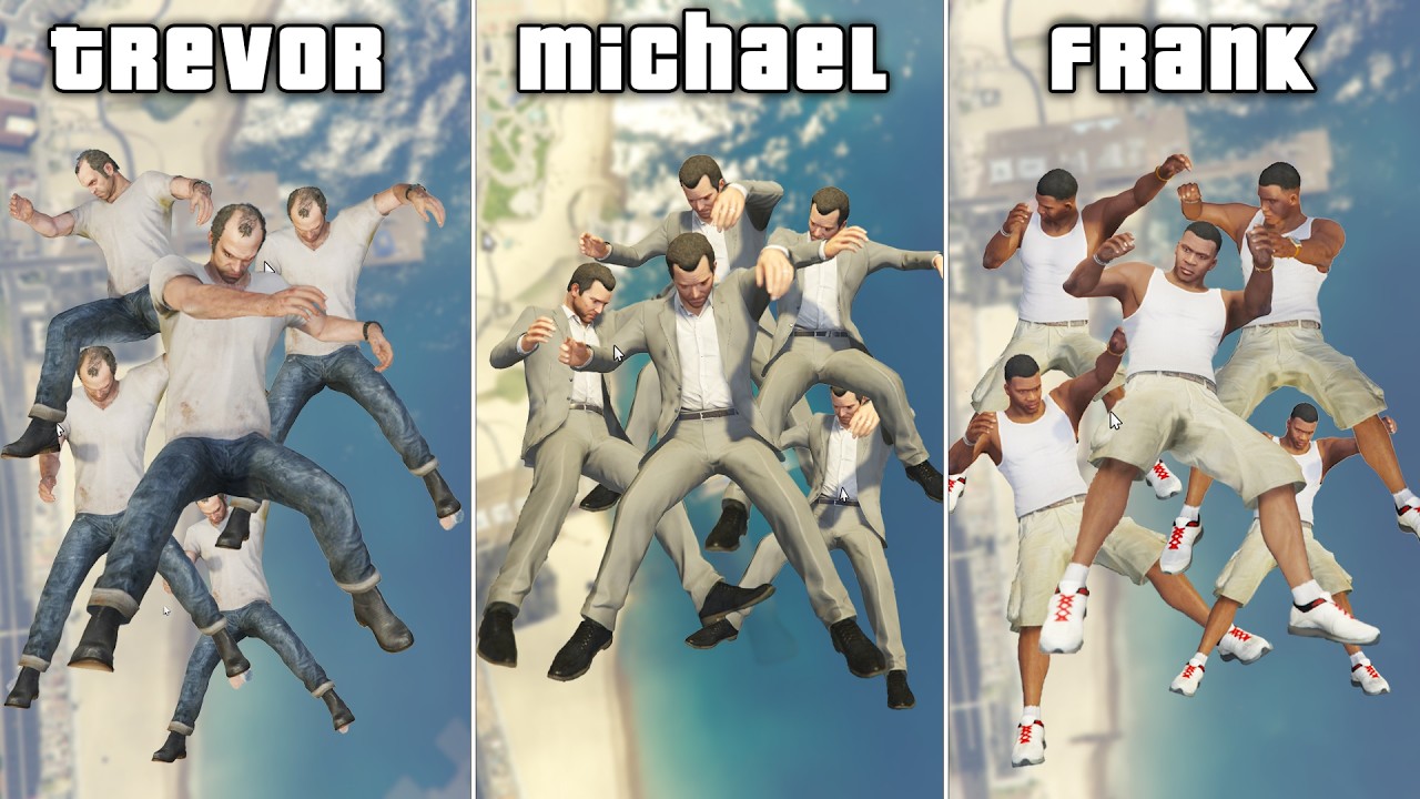 Clones Army Falling from the Sky in GTA 5