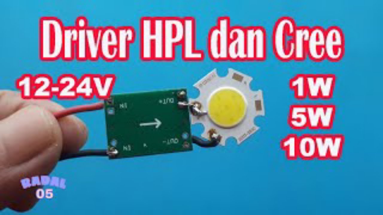 Cara membuat Driver led HPL 1W 3W 5W 10W dan led hpl Cree Step down MP1584