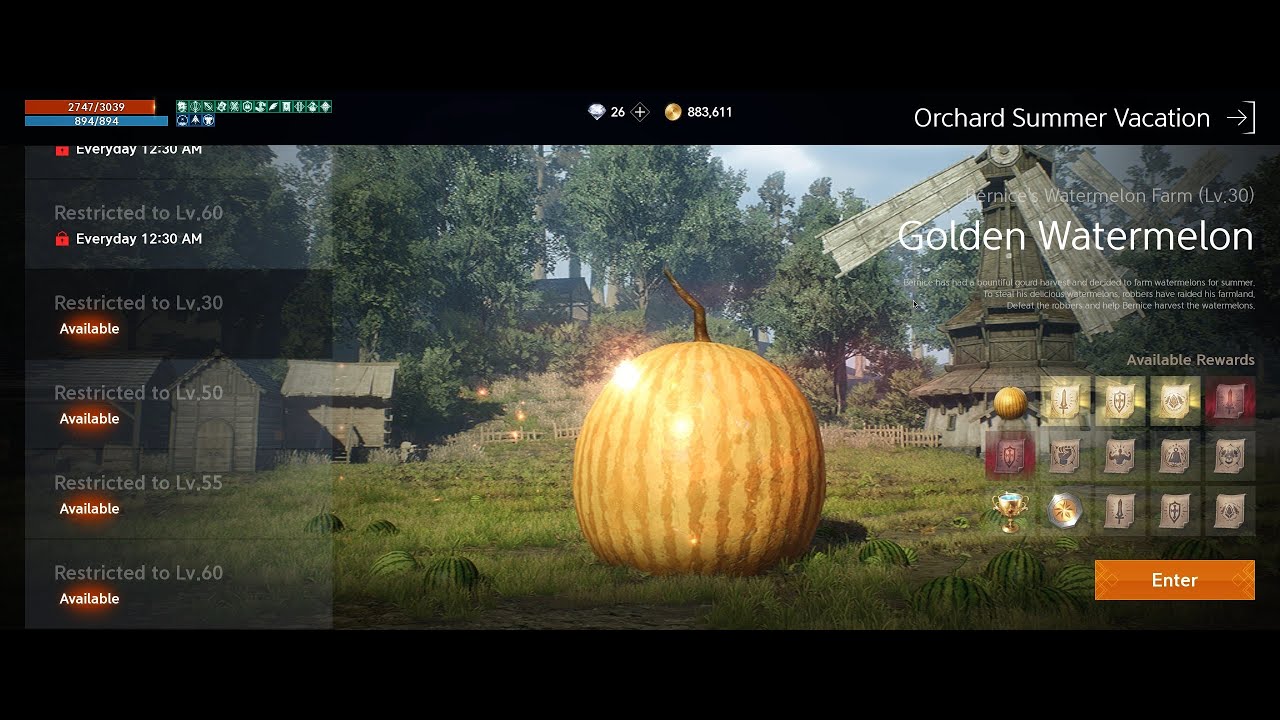 Lineage 2M - Golden Watermelon (Summer Event)