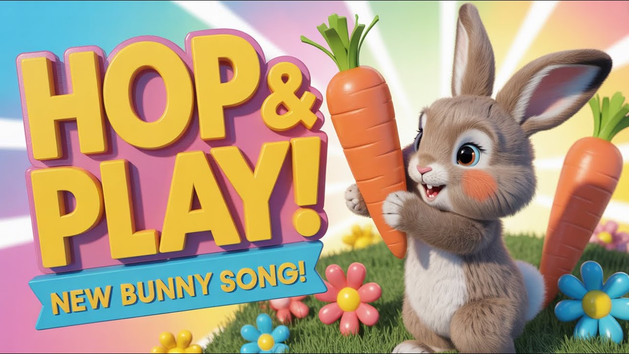Bunny Song for Children Fun | Funny Bunny Nursery Rhymes and Cute Rabbit Kids Music