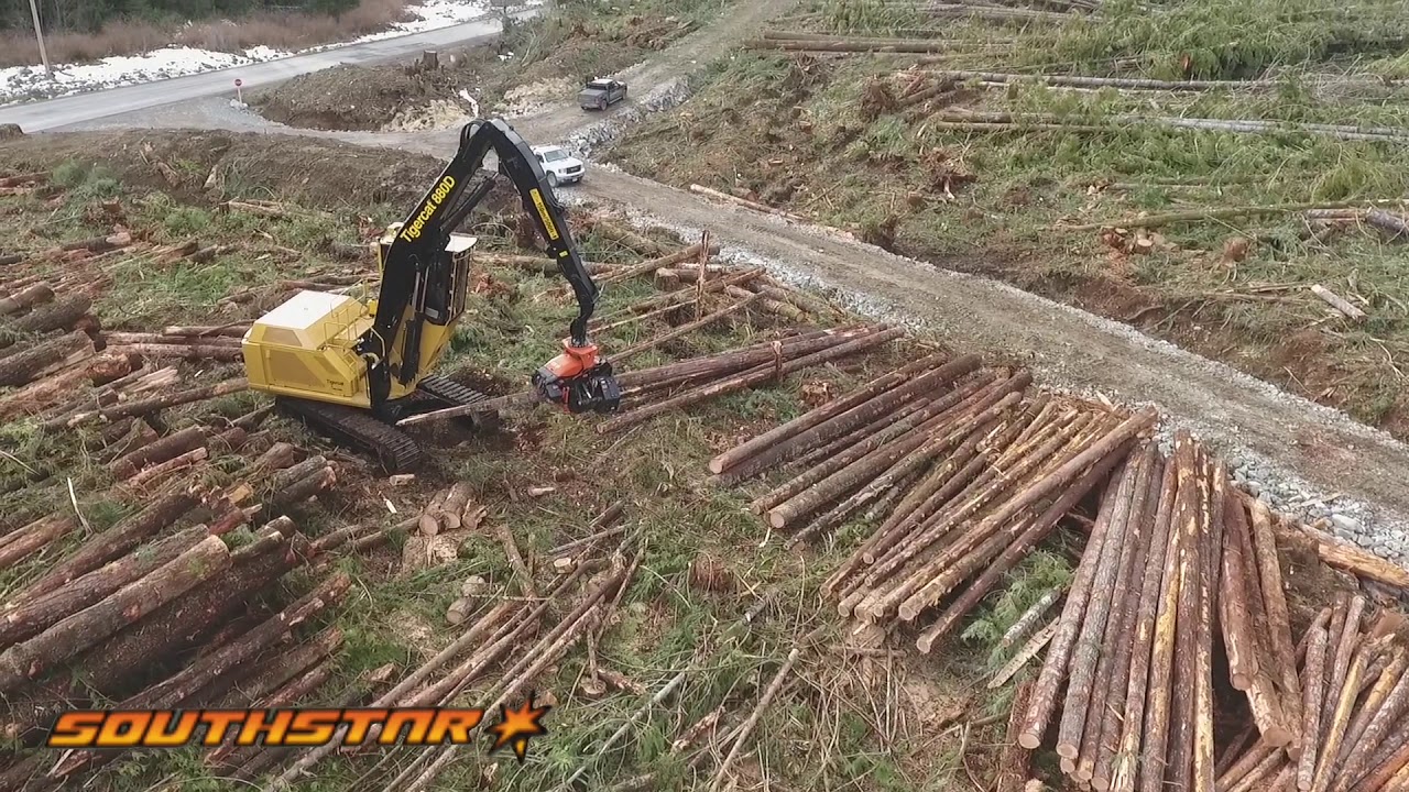 ✅and go😎 880D Tigercat with a Southstar QS605 Grapple Processor