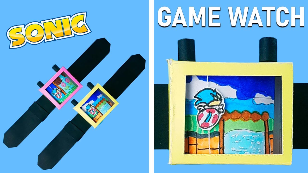 Paper Gaming Watch with Sonic. How to make Sonic Game from paper.