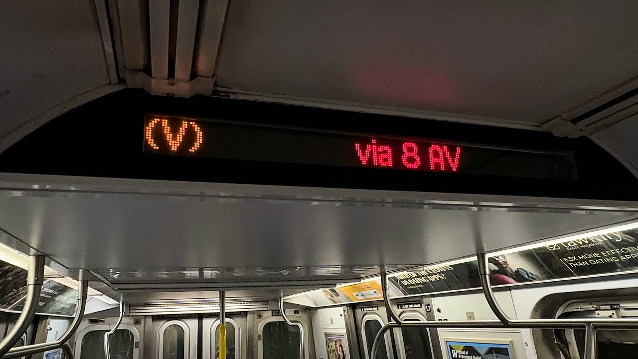 NYC Subway Announcement: R160 (V) Train to 2 Av via 8 Av Local