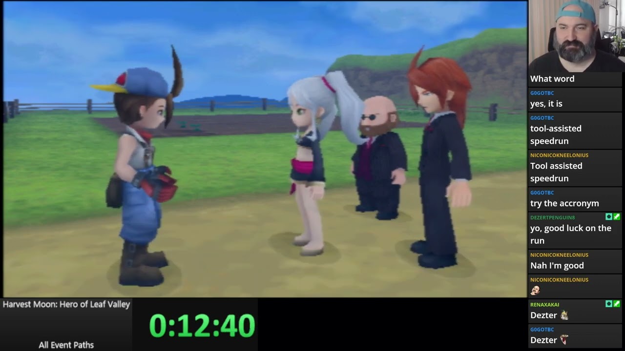 Harvest Moon: Hero of Leaf Valley, All Event Paths speedrun (WR)