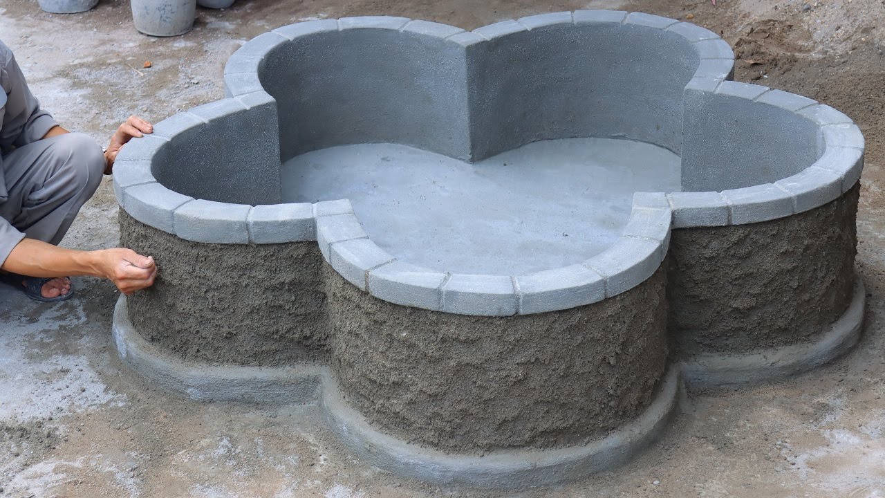 Building 5 petals Flower Aquarium - DIY Gaden Decoration
