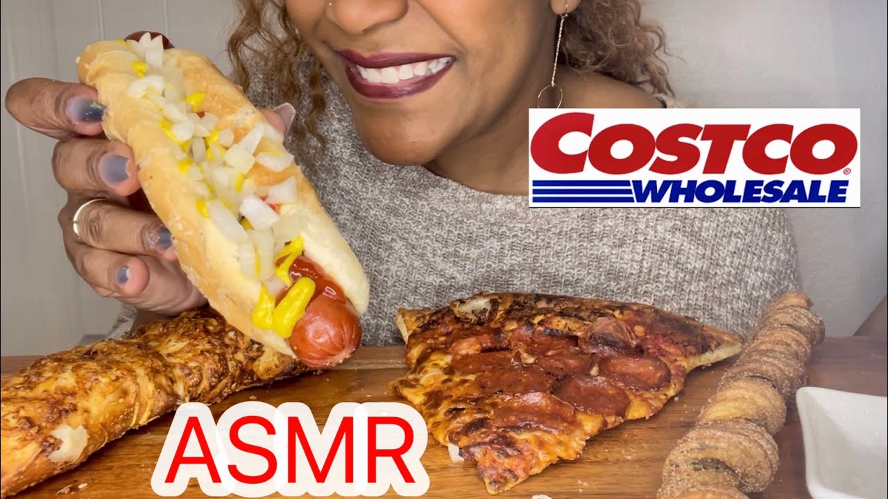 Costco Food ASMR *Real Eating Sounds* Arianne Eats