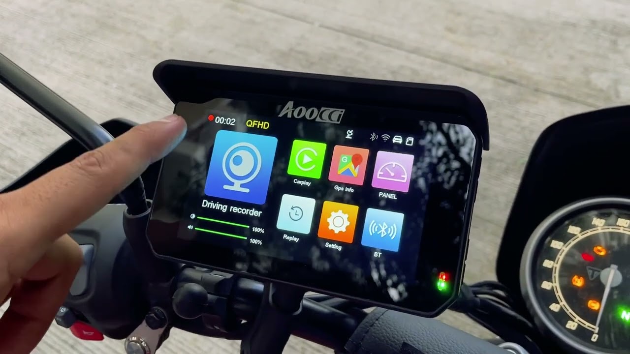 Dash Cam & TPMS for Bikes - Aoocci C5 Pro | Infotainment System - Rev Explorers