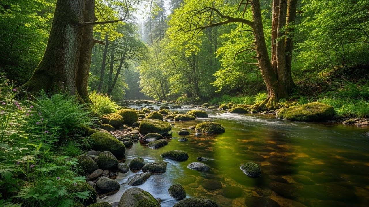 Forest River Ambience 🌿🌊 Soothing Water and Nature Sounds for Deep Sleep #2323