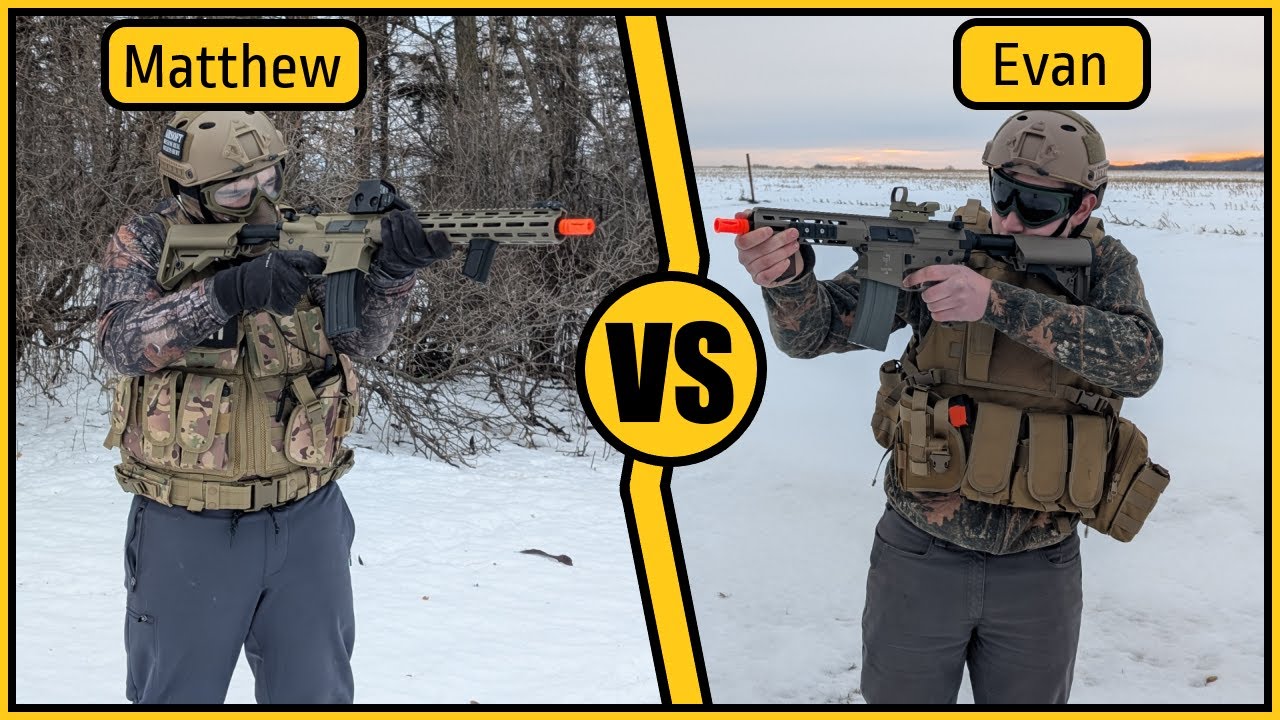 1v1 Airsoft Battle in the Snow