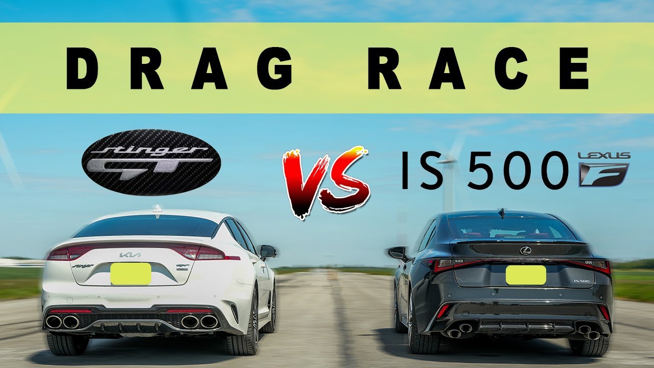 Lexus IS500 2022 года против Kia Stinger GT 2022 года. Что ж, ситуация быстро обострилась. Гонка ...
