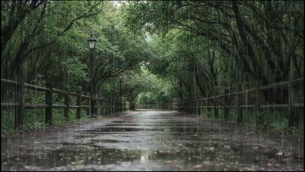 Relaxing Forest Rain at Dusk | Ambient Leaf and Rain Sounds to Help You Sleep Better Naturally
