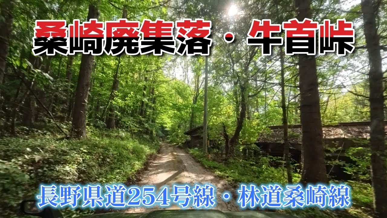 桑崎廃集落と牛首峠/長野県道254号線・林道桑崎線