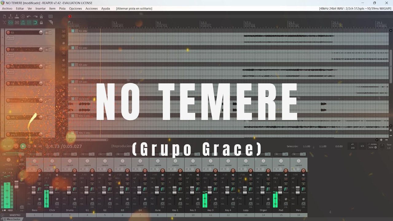 NO TEMERE - (GRUPO GRACE) - MULTITRACK / SECUENCIA
