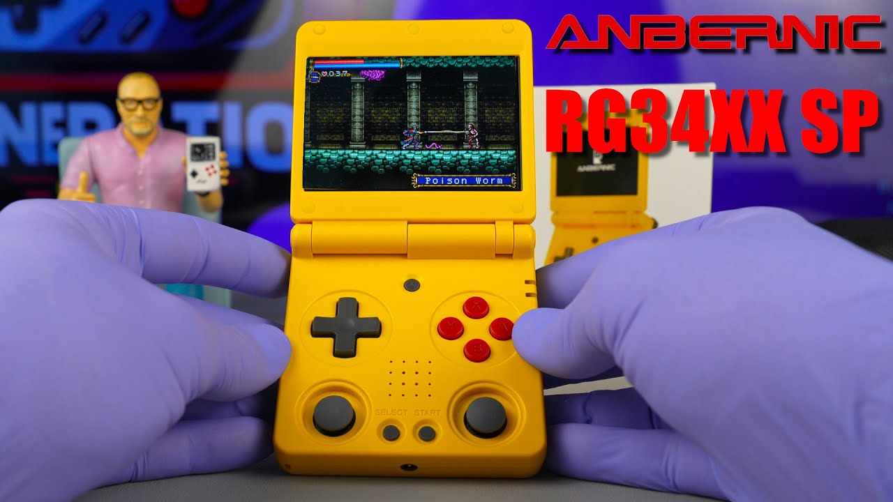 Anbernic RG 34XXSP – La Meilleure SP-Like ? Unboxing, Test & Comparatif !