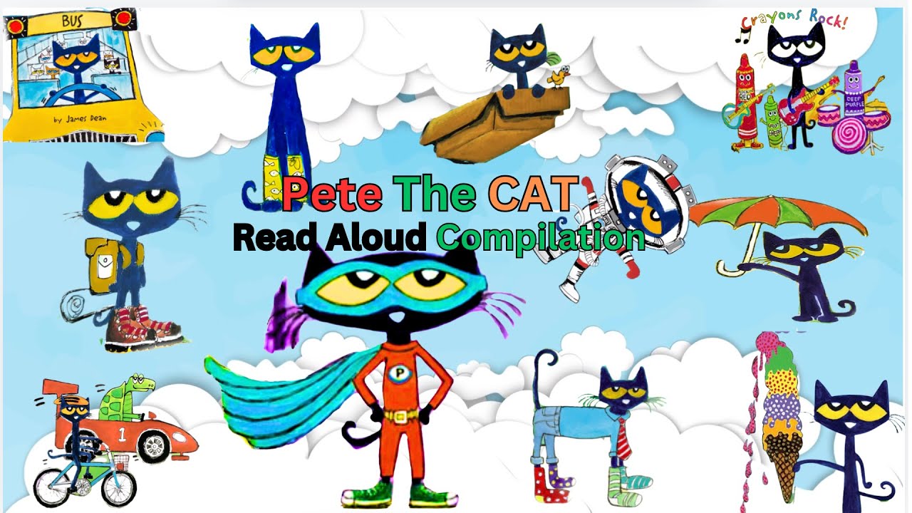 Pete The CAT Animated  Read Aloud  Collection  (30 min Compilation) Read Aloud