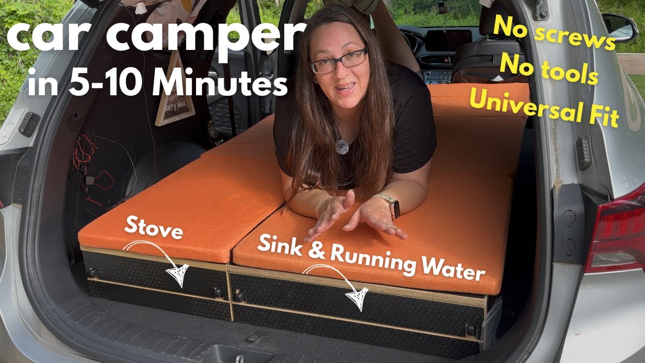How To Convert Any SUV into a PERFECT Camper in 5-10 Minutes! [Klaxon Outdoor KX380] #carcamping