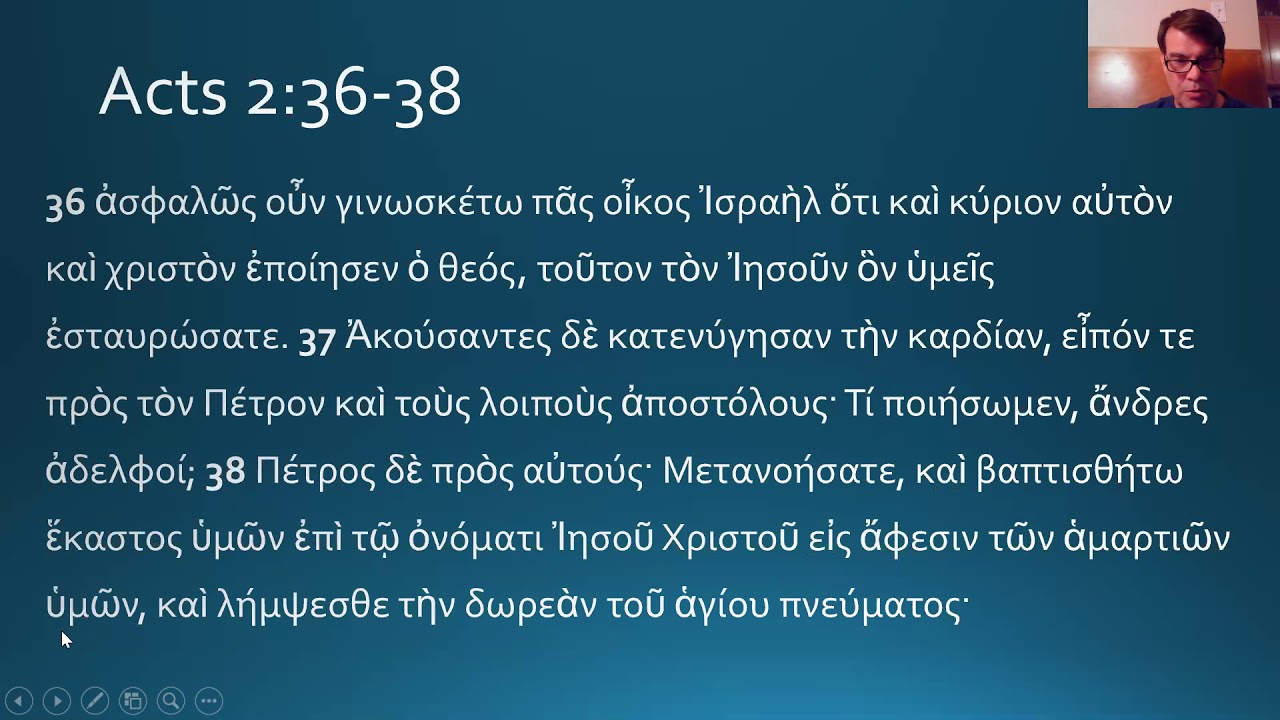 9. Acts 2:36-38 Greek