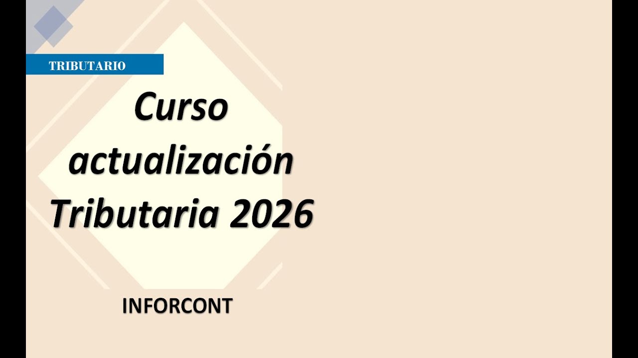 ACTUALIZACION TRIBUTARIA 2026