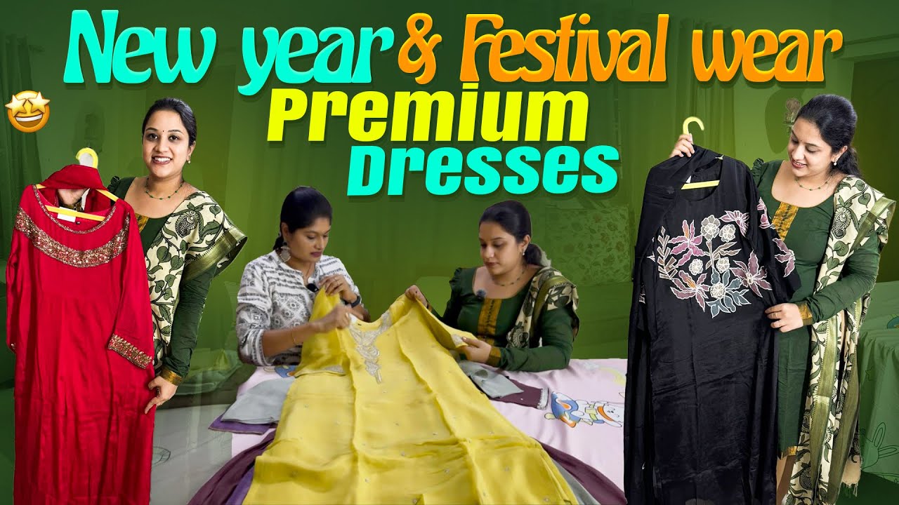 NewYear & Festival Wear Premium Dresses Collection | Hyderabad Shopping |ColorsThreadCloset Festival
