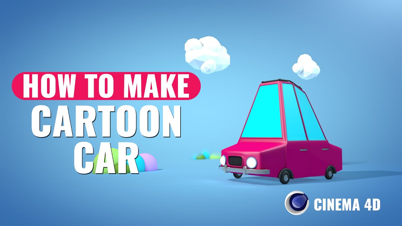 How to make Cartoon Car - Speed Modeling - Cinema 4D