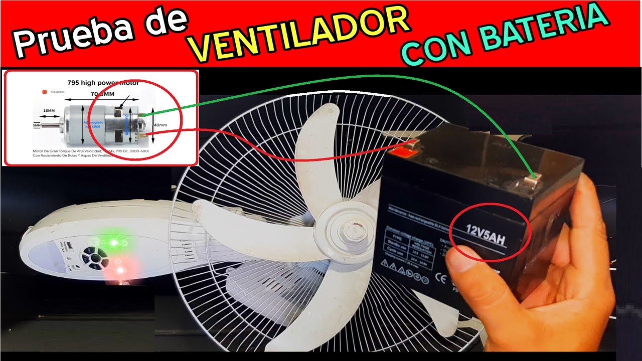Puedo Adaptar Una Batería A un Ventilador ? curso de electronica